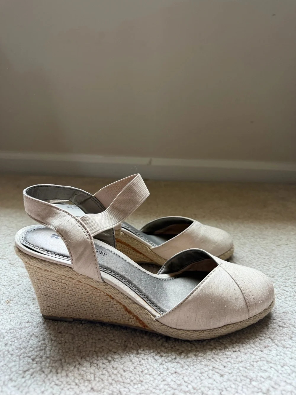 Naturalizer Women's Neutral Espadrille Wedges - Light Beige